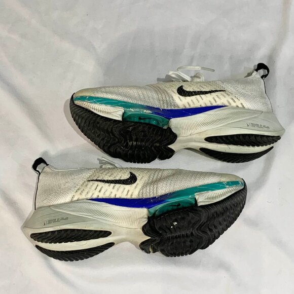 Nike Air Zoom Tempo NEXT% Flyknit White Pink Blue Men’s Running Shoes Size 8.5 - Picture 8 of 13